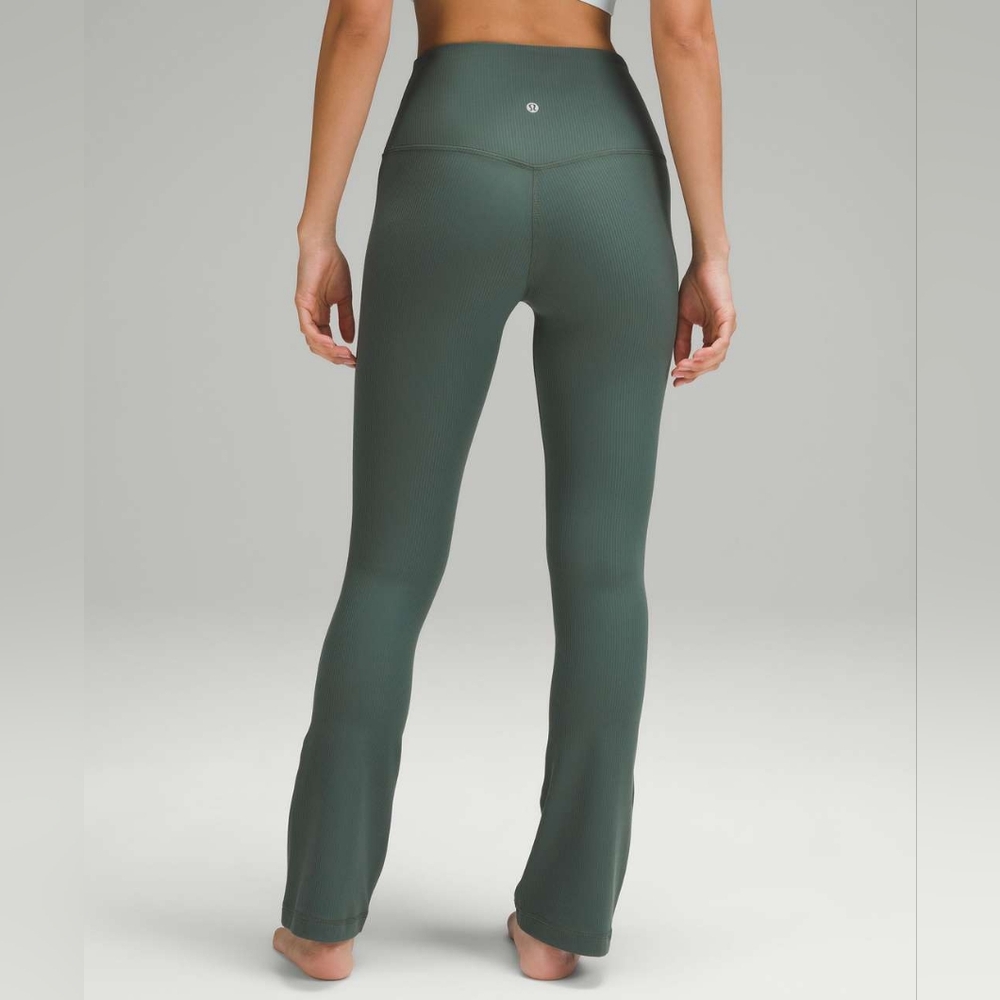Lululemon Align Ribbed Mini-Flared Pant *Extra Short Dark Forest